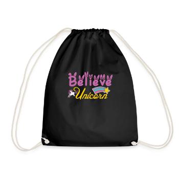 Croyance en la licorne Licorne - Sac de sport léger - noir - Devant