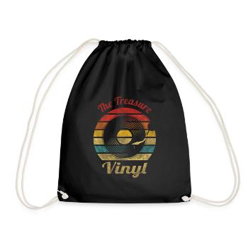 Le Trésor Vinyle Rétro Musique Vintage - Sac de sport léger - noir - Devant