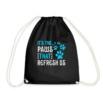 It is the paws that give us the design for animals - Drawstring Bag - black - Front
