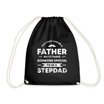 Any man can be a father, but it takes - Drawstring Bag - black - Front