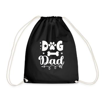 Hunde-Papa - Turnbeutel - Schwarz - Vorne