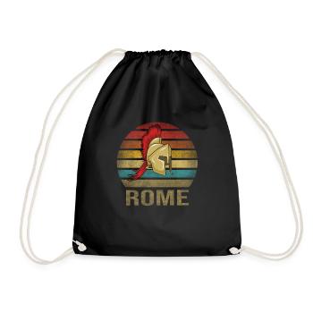 Casque de guerre à plumes Rome Sparta Retro Sunset - Sac de sport léger - noir - Devant