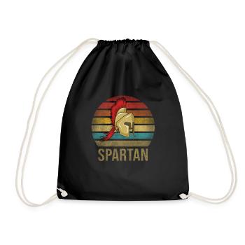 Casque de guerre à plumes Rome Sparta Retro Sunset - Sac de sport léger - noir - Devant
