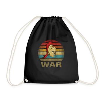 Casque de guerre à plumes Rome Sparta Retro Sunset - Sac de sport léger - noir - Devant