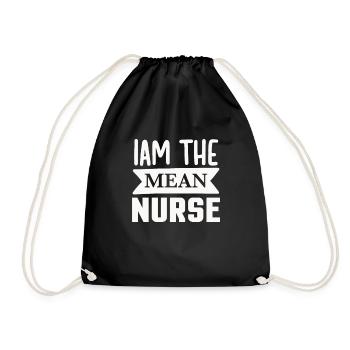 Ich bin die gemeine Krankenschwester - Turnbeutel - Schwarz - Vorne