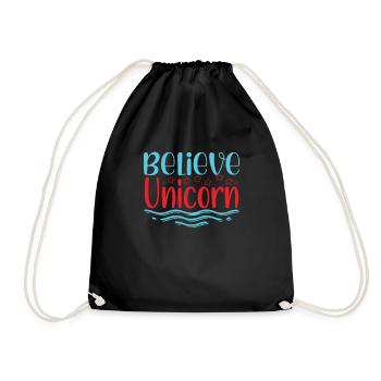 Croyance en la licorne Licorne - Sac de sport léger - noir - Devant