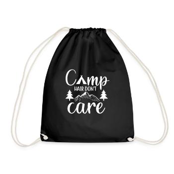 Hiking Nature Outdoor Mountains - Drawstring Bag - black - Front
