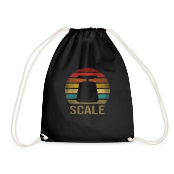 Weight Scale Retro Vintage Sunset - Turnbeutel - Schwarz - Vorne