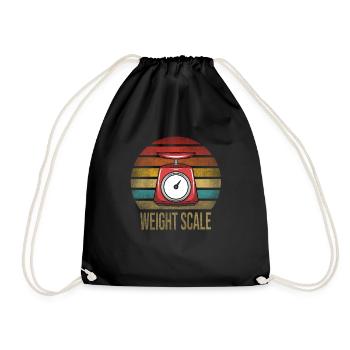 Weight Scale Retro Vintage Sunset - Turnbeutel - Schwarz - Vorne