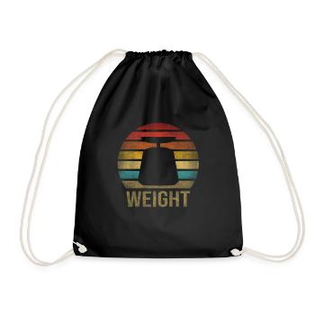 Weight Scale Retro Vintage Sunset - Turnbeutel - Schwarz - Vorne