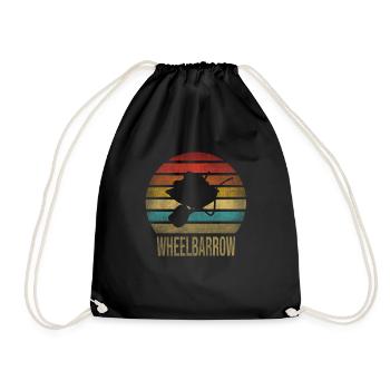 Cash Money Wheelbarrow Pushcart Sunset - Drawstring Bag - black - Front