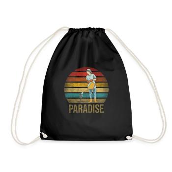 Gardening Watering Flowers Nature Plants - Drawstring Bag - black - Front