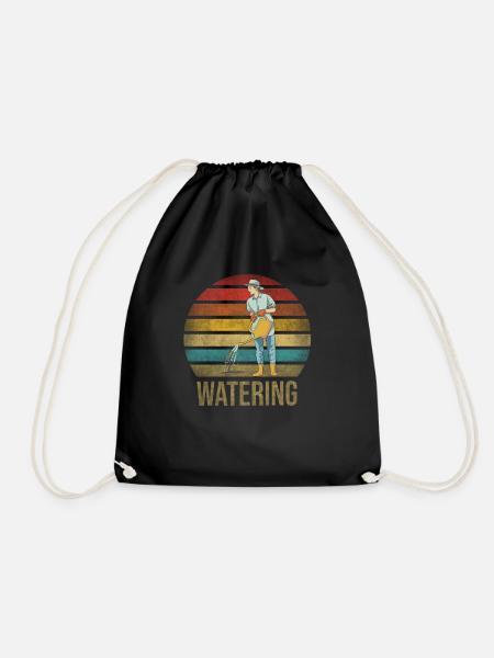 Gardening Watering Flowers Nature Plants - Turnbeutel - Schwarz