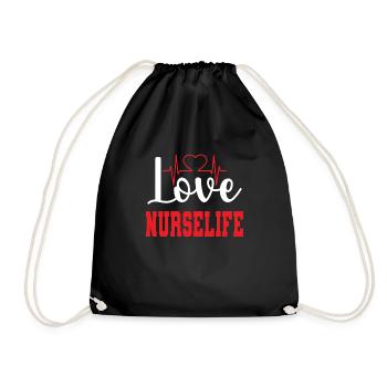 Dear Nurse - Drawstring Bag - black - Front