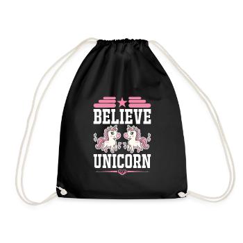 Croyance en la licorne Licorne - Sac de sport léger - noir - Devant