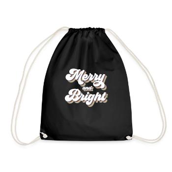Cheerful and bright Ugly Christmas - Drawstring Bag - black - Front