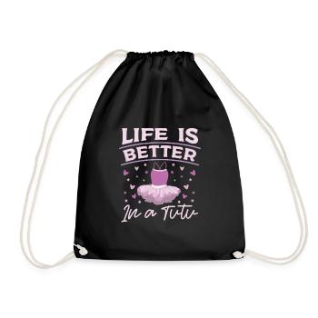 La vie est meilleure dans un - Sac de sport léger - noir - Devant