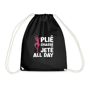 Pliè Chassè Jetè All Day Ballerina - Drawstring Bag - black - Front