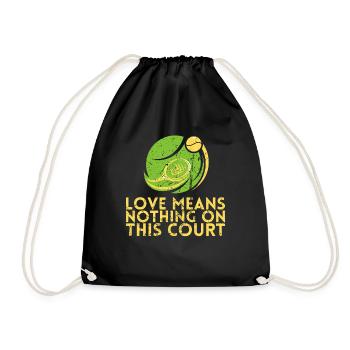 Love means nothing on this square design for - Drawstring Bag - black - Front