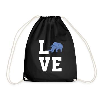 Dear Rhinos - Drawstring Bag - black - Front