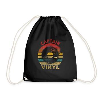 Captain Vinyl Retro Musique Vintage - Sac de sport léger - noir - Devant