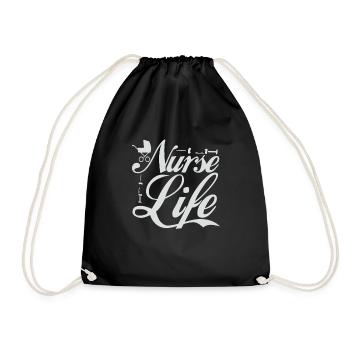 Nurse Life - Drawstring Bag - black - Front