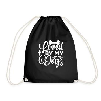 Aimé par mes chiens - Sac de sport léger - noir - Devant