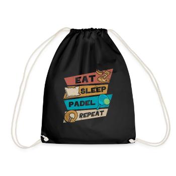 Manger du padel de sommeil Répéter - Sac de sport léger - noir - Devant