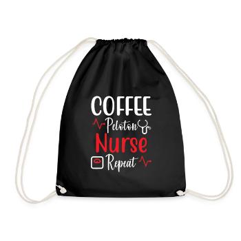 Répétition de l’infirmière du peloton de café - Sac de sport léger - noir - Devant