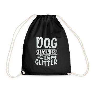Dog hair doesn't matter - Drawstring Bag - black - Front