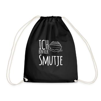 I'm here Smutje - Cook Sailing Motivation - Drawstring Bag - black - Front