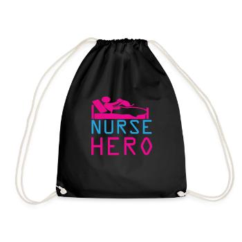 KRANKENSCHWESTER Nurse Hero - Drawstring Bag - black - Front