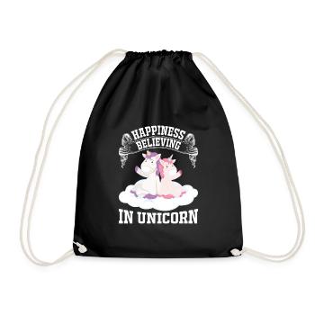 Le bonheur de croire en la licorne Licorne - Sac de sport léger - noir - Devant