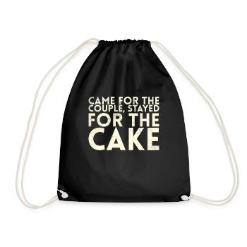 Came for the couple, stayed for the bride, the - Drawstring Bag - black - Front