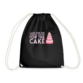 Came for the couple, stayed for the bride, the - Drawstring Bag - black - Front