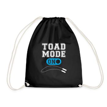 Toad mode for skipping rope Skipping rope training - Drawstring Bag - black - Front