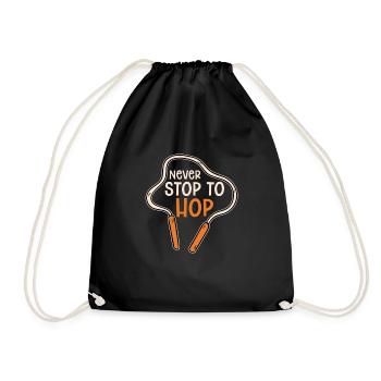 Never Stop To Hop Skipping Rope Skipping Rope - Drawstring Bag - black - Front