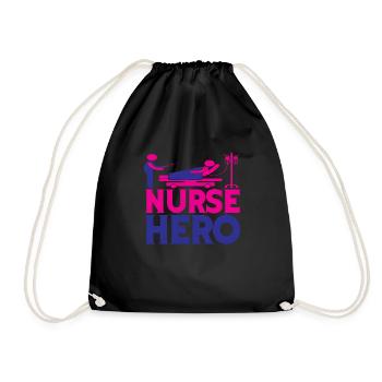 NURSE Nurse - Drawstring Bag - black - Front