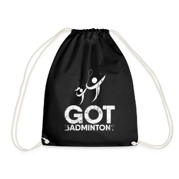 Got Badminton for Badminton Players or Badminton - Drawstring Bag - black - Front