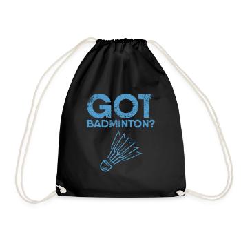 Got Badminton for Badminton Players or Badminton - Drawstring Bag - black - Front