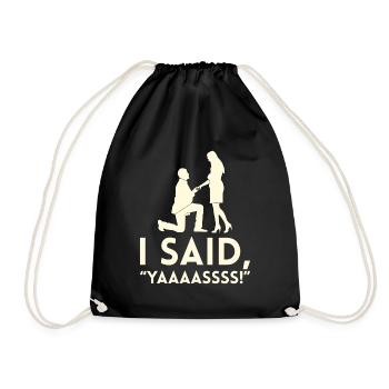 J’ai dit le projet de mariage de Yaaaas pour la mariée - Sac de sport léger - noir - Devant