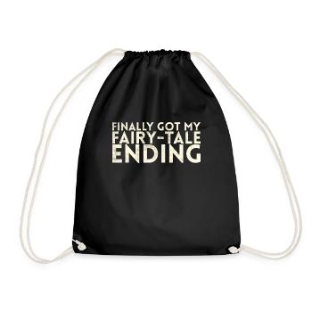 Enfin mon conte de fées-fin-mariage-design - Sac de sport léger - noir - Devant