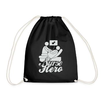 Nurse Held - Drawstring Bag - black - Front