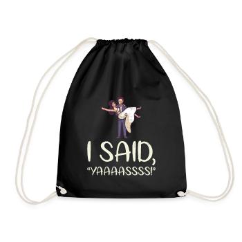 J’ai dit le brouillon de mariage de Yaaaass pour - Sac de sport léger - noir - Devant