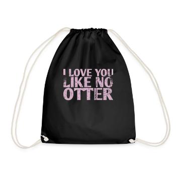 Je t’aime comme pas de conception de mariage de loutre pour le - Sac de sport léger - noir - Devant