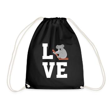 Dear Koala - Drawstring Bag - black - Front