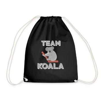 Funny Team Koala Shirt - Drawstring Bag - black - Front