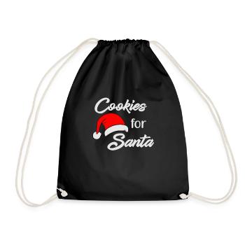 Cookies for Santa Claus Christmas - Drawstring Bag - black - Front