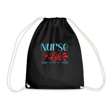 KRANKENSCHWESTER Nurse Life - Drawstring Bag - black - Front