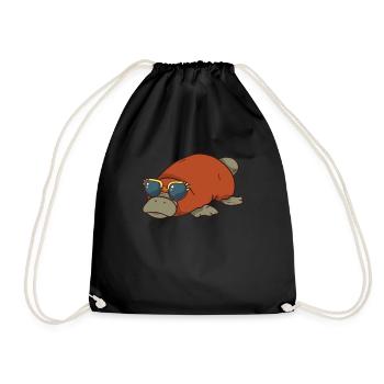 Ornithorynque avec lunettes de soleil - Sac de sport léger - noir - Devant